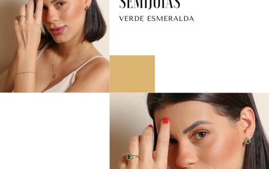 Semijoias em verde esmeralda